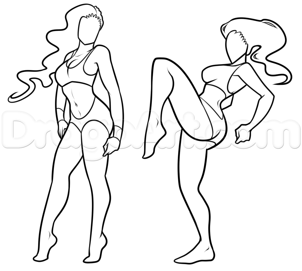 1054x948 drawing comic book girls, step - Comic Characters Drawing