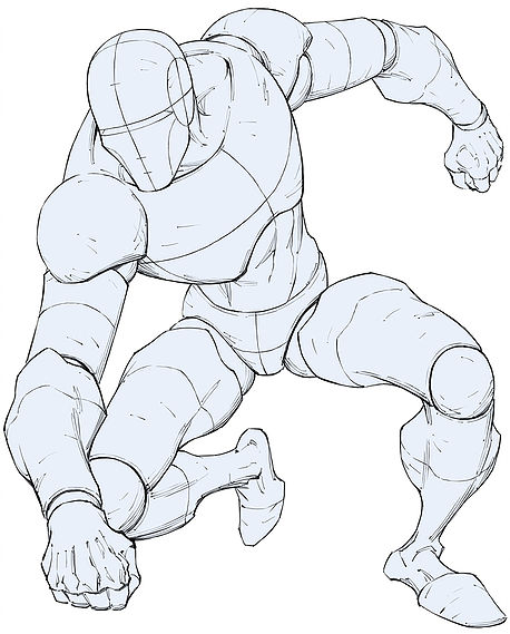 458x569 Figure Drawing With The Mannequin Model - Comic Figure Drawing