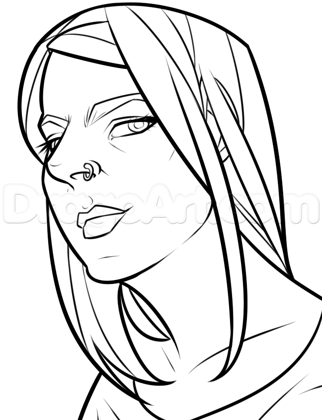 648x843 How To Draw A Comic Girl Face, Step - Comic Girl Drawing