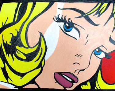 375x298 Pop Art Comic Girl Fashion Art Painting - Comic Girl Drawing