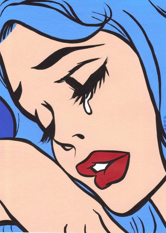 570x799 Blue Crying Comic Girl - Comic Girl Drawing