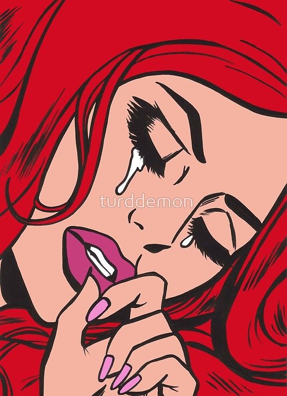 580x800 Red Hair Crying Comic Girl - Comic Girl Drawing