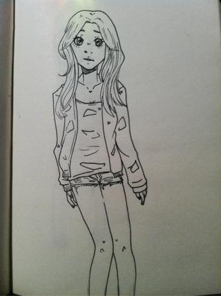 320x429 Anime - Comic Girl Drawing