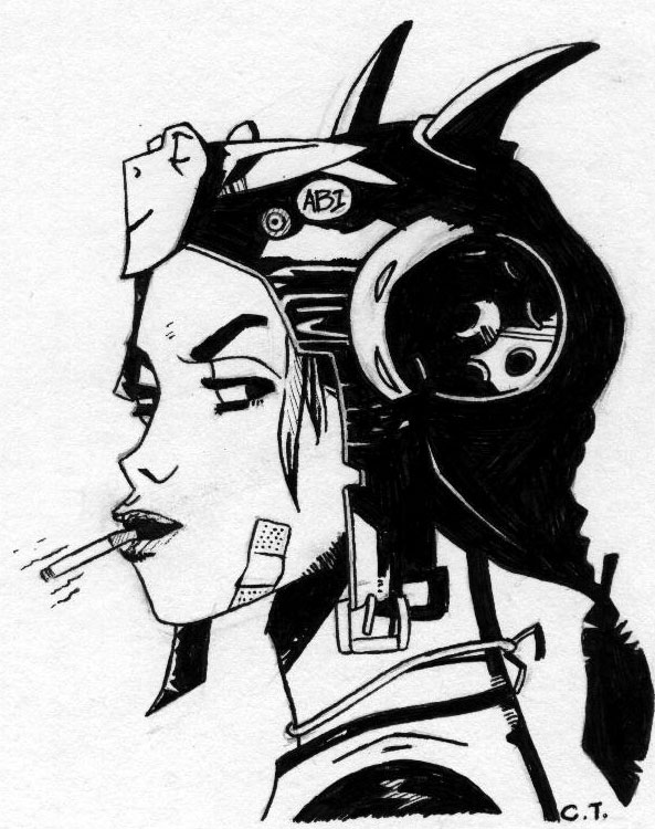 593x750 Delve Into The Post Apocalyptic World Of Comic's Foul Mouthed - Comic Girl Drawing