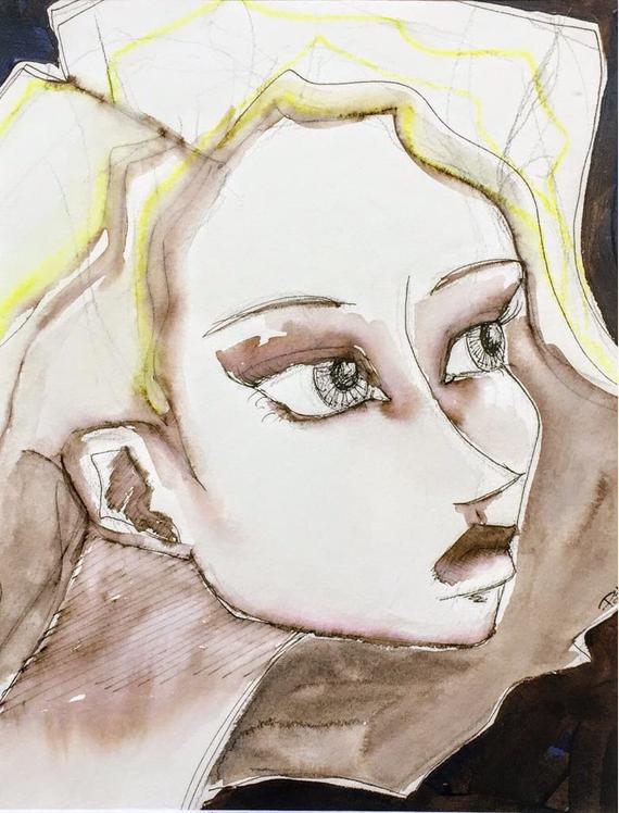 570x748 donna girl drawing comic book girl drawing comic book girl etsy - Comic Girl Drawing