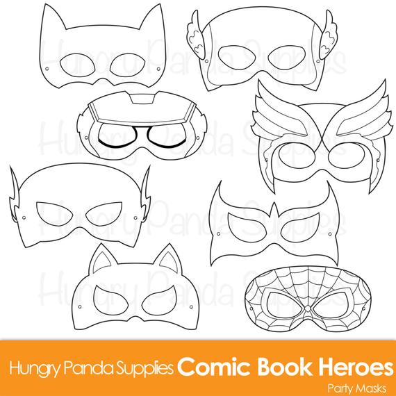 570x570 comic hero masks comic book heroes comic masks superhero etsy - Comic Hero Drawing