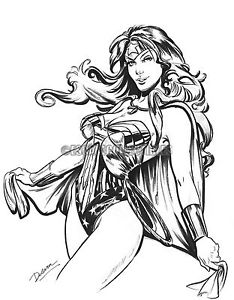 234x300 cris delara wonder woman original comic book super hero pin up - Comic Hero Drawing