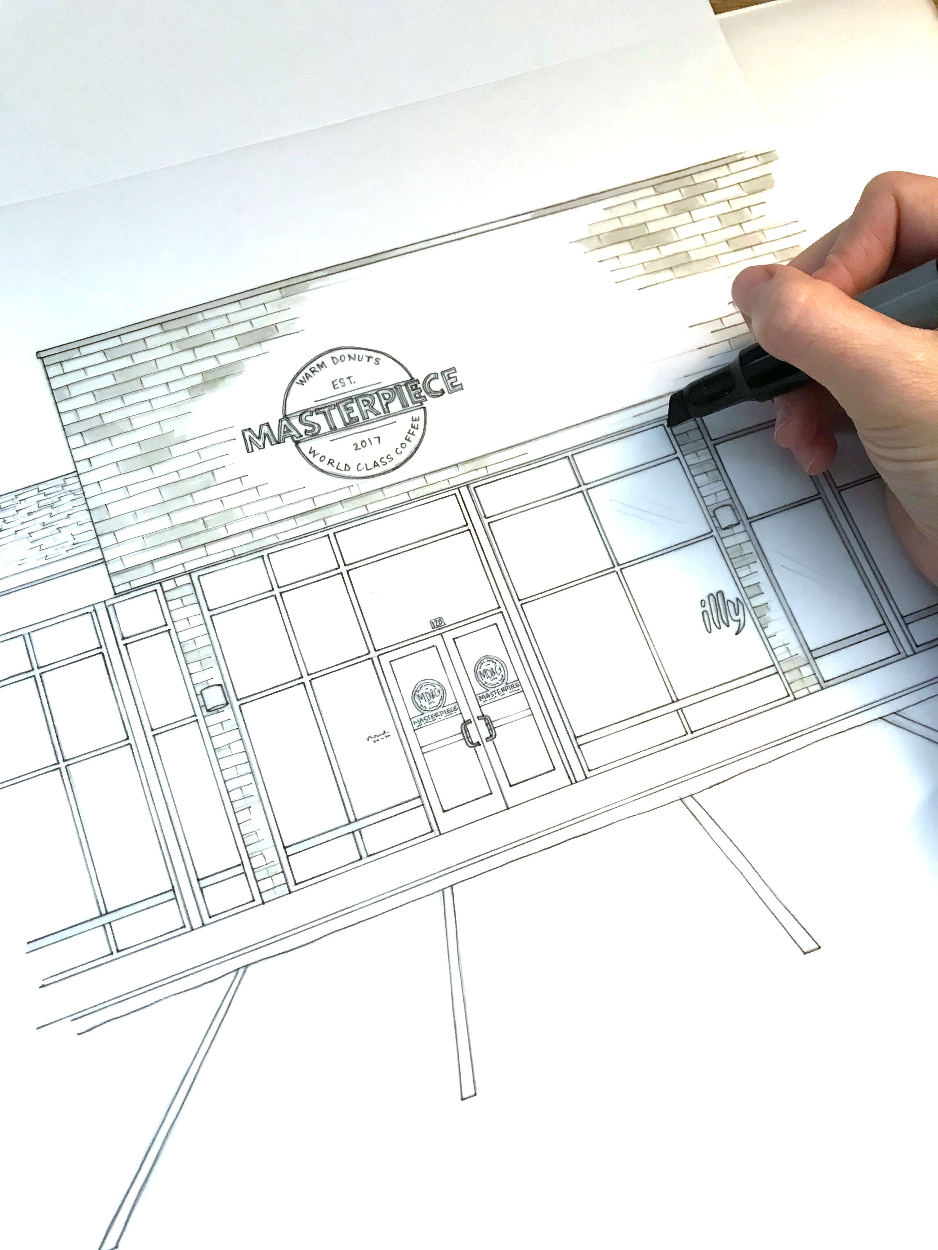 3024x4032 custom building portrait, commercial building portrait, building - Commercial Building Drawing