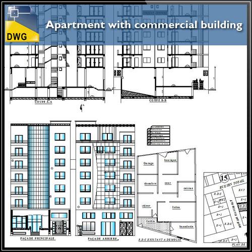 500x500 apartment with commercial building cad design free cad blocks - Commercial Building Drawing