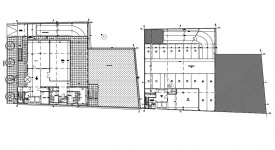 550x300 autocad commercial building floor plan drawing in dwg file - Commercial Building Drawing