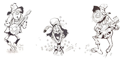 500x247 old production cel drawings commercial illustrator jack davis - Commercial Drawing