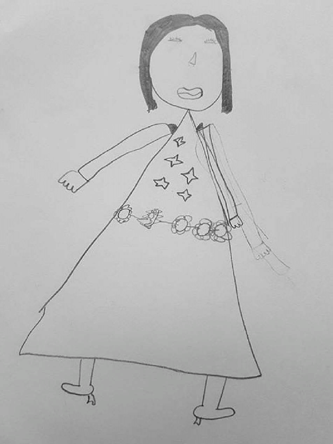 684x912 lily's drawing of what she will look like on communion day - Communion Drawing