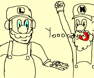 300x250 luigi doing community service drawing - Community Service Drawing