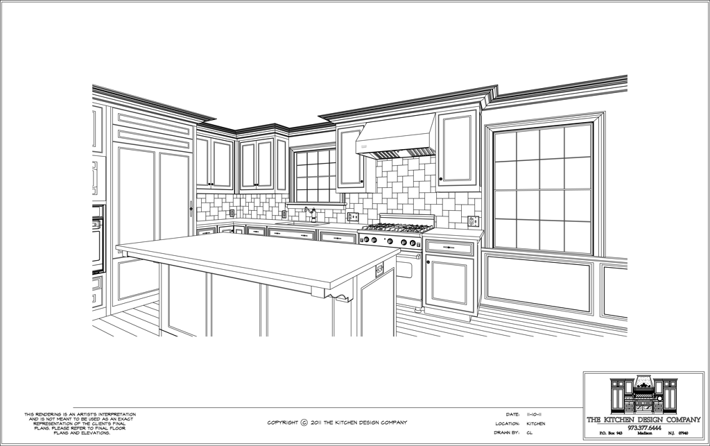1024x643 Kitchen Design Drawing With Look Inside Set - Company Drawing