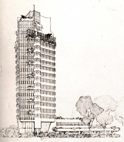 400x458 price company tower, drawing wright on the web - Company Drawing