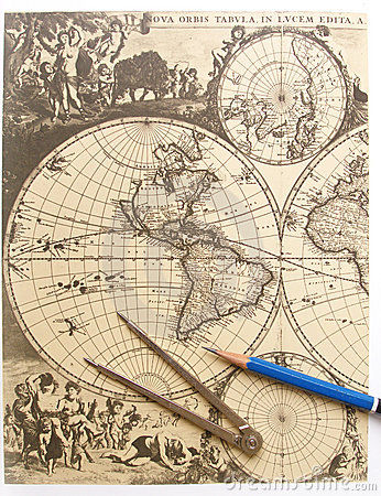 346x450 Google Image Result For World - Compass And Map Drawing