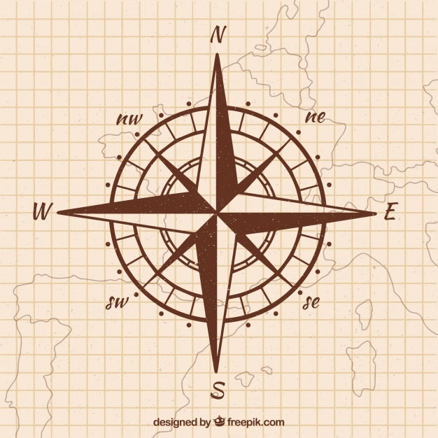 Compass And Map Drawing at PaintingValley.com | Explore collection of ...