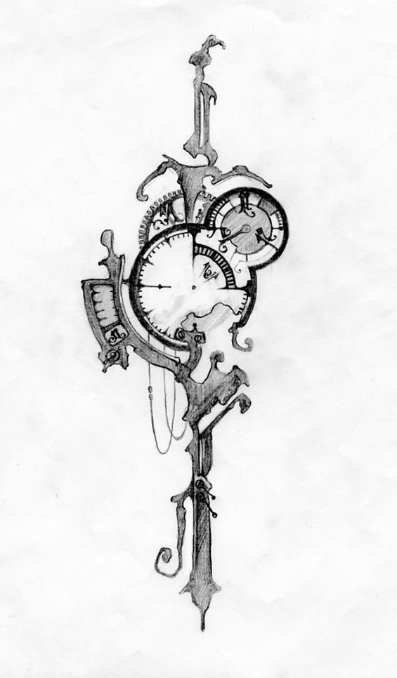565x966 Clock Drawing Free Download - Compass Clock Drawing