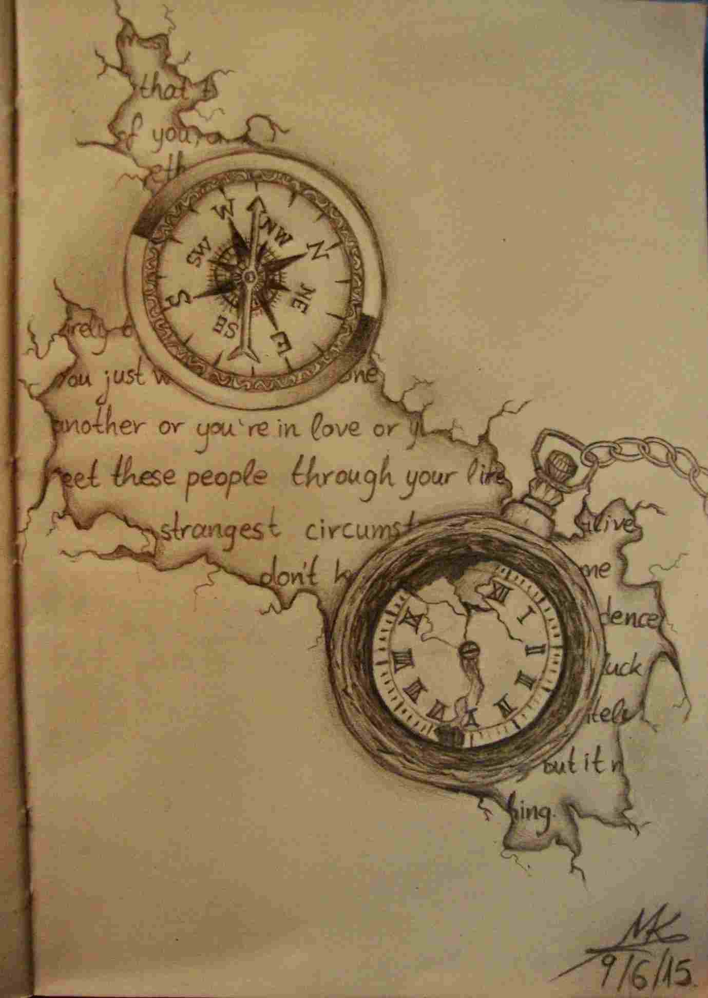 1379x1944 Clock Drawing - Compass Clock Drawing