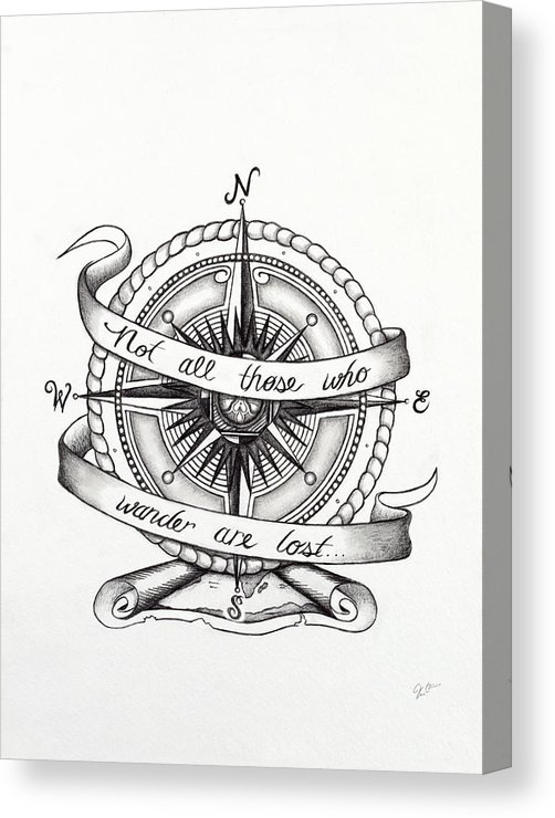 502x740 Compass Drawing Canvas Print Canvas Art - Compass Drawing