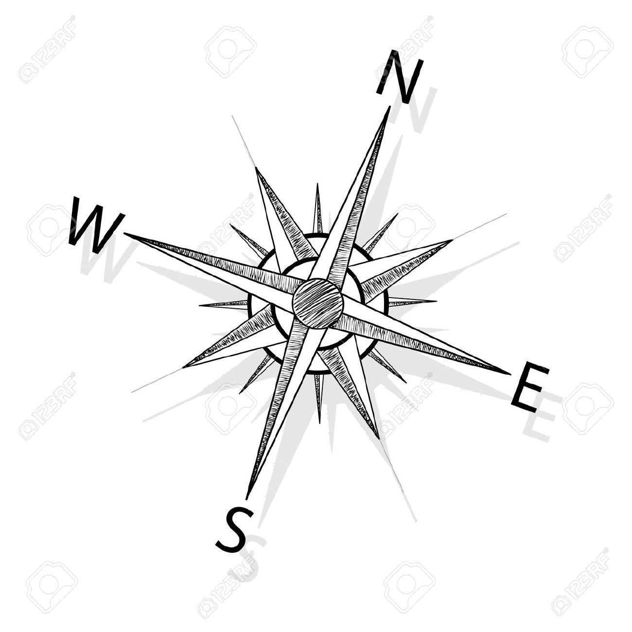1300x1300 images for gt compass rose drawing inspiration compass tattoo - Compass Drawing