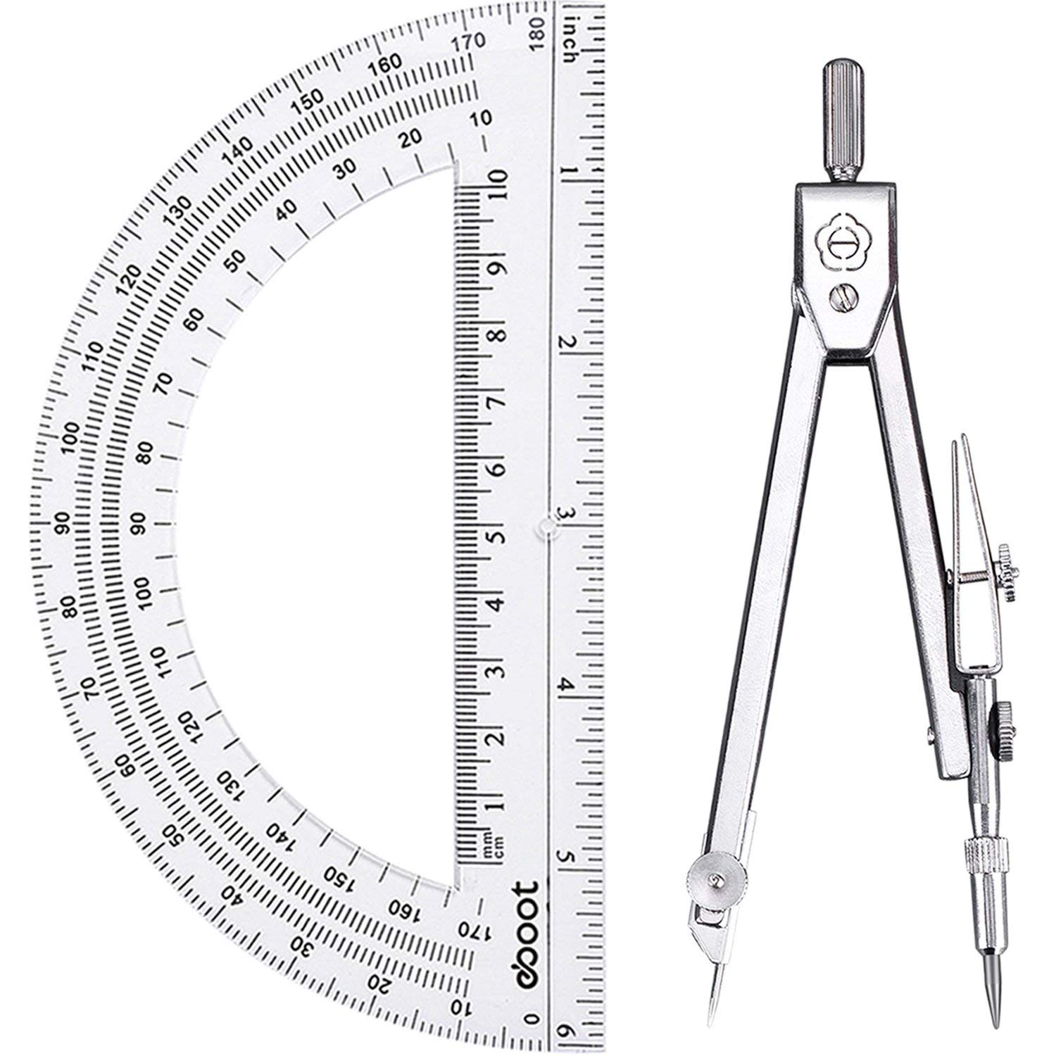 1500x1500 eboot drawing compass and inch protractor, piece - Compass Drawing