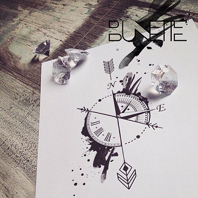 640x640 Drawn Clock Art Tumblr - Compass Drawing Tumblr