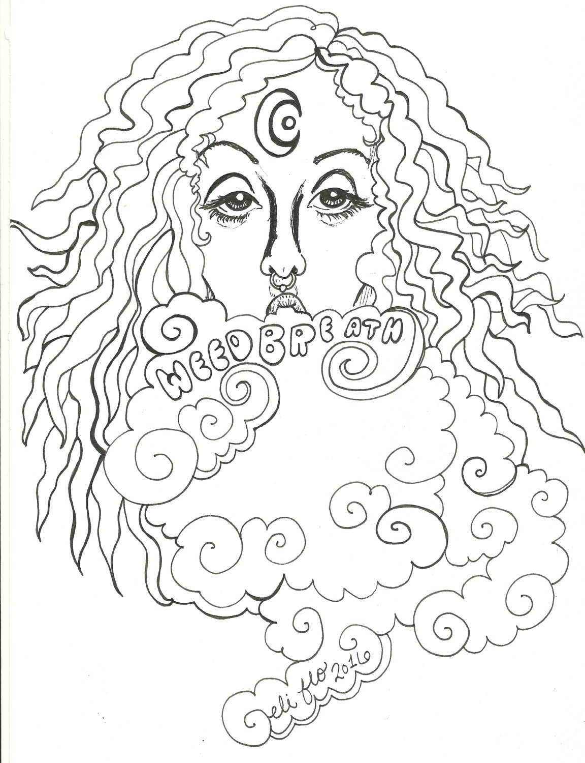 1152x1500 Hippie Clipart Drawn Alien Drawing Trippy - Compass Drawing Tumblr