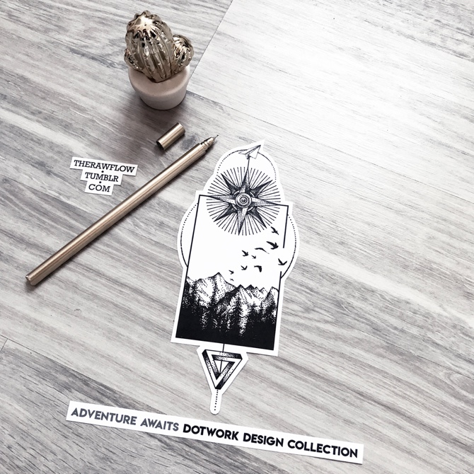 670x670 Mountain Compass Drawing Tumblr - Compass Drawing Tumblr