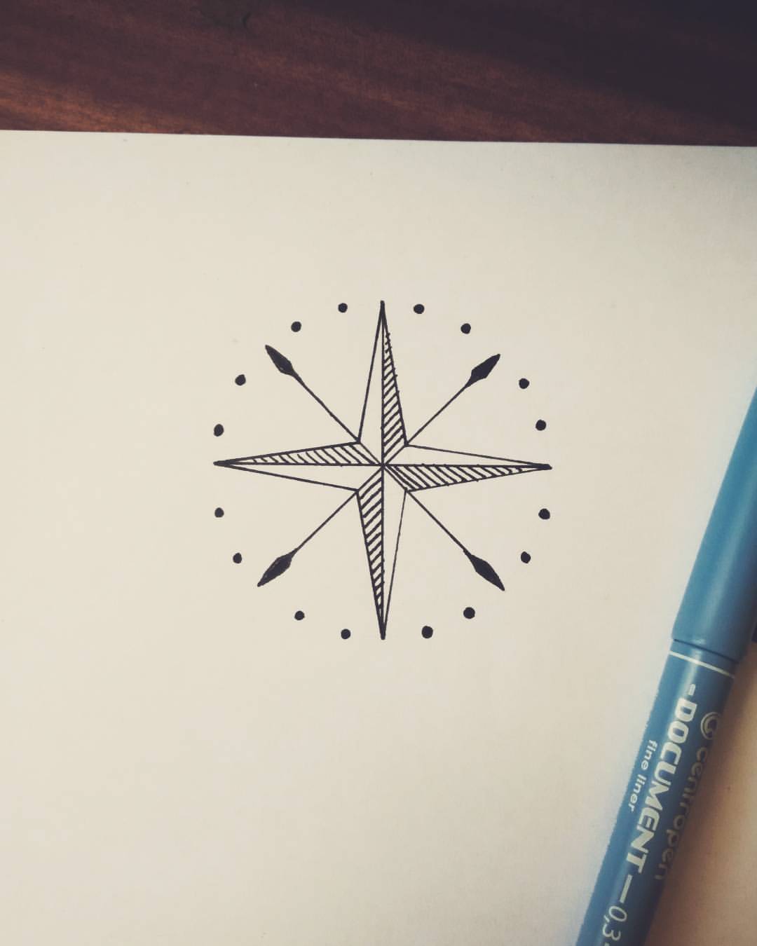 1080x1350 The Raven From North Just A Simple Compass Tattoo Desi - Compass Drawing Tumblr