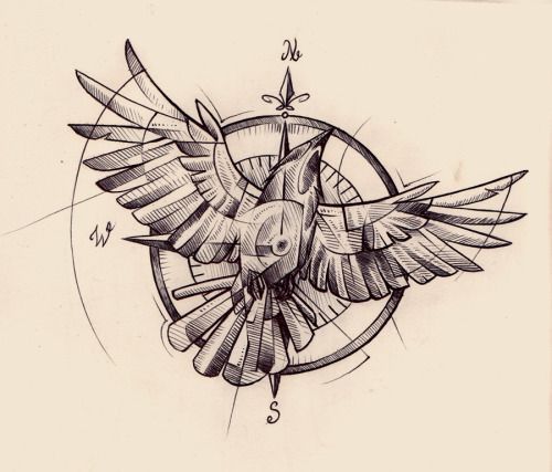 500x427 Compass Tattoo Tumblr - Compass Drawing Tumblr