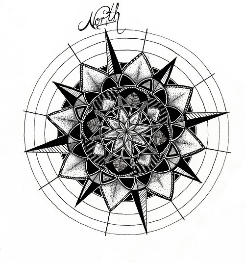 500x536 Windrose Tumblr Uploaded - Compass Drawing Tumblr