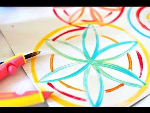480x360 How To Draw Flowers Using A Compass - Compass Flower Drawing