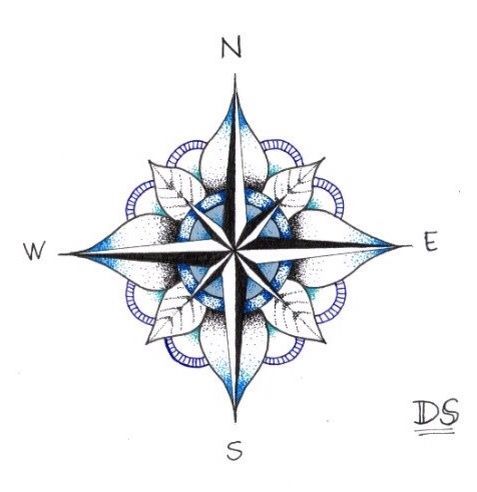 477x492 compass rose hetty ink tattoos, compass tattoo, tattoo designs - Compass Rose Drawing