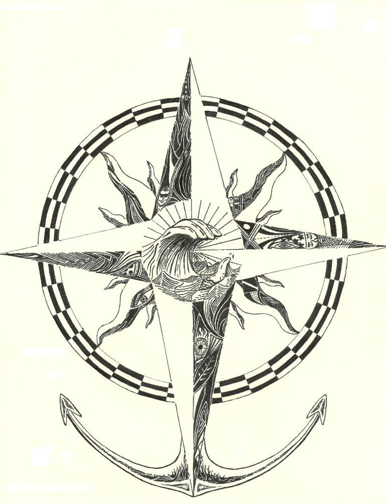 770x1005 compass rose drawing - Compass Rose Drawing