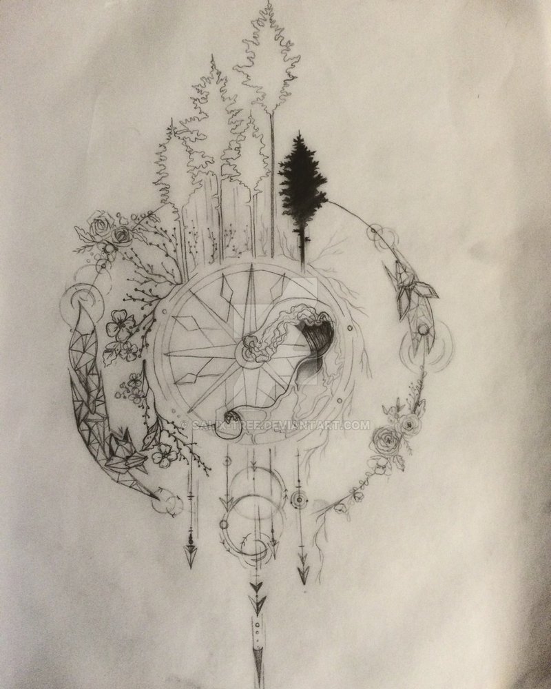 800x1000 Compass Tattoo Design Series Part Wip - Compass Tattoo Drawing