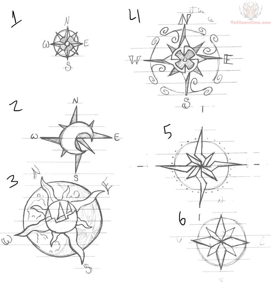 877x911 Compass Tattoo Drawing - Compass Tattoo Drawing
