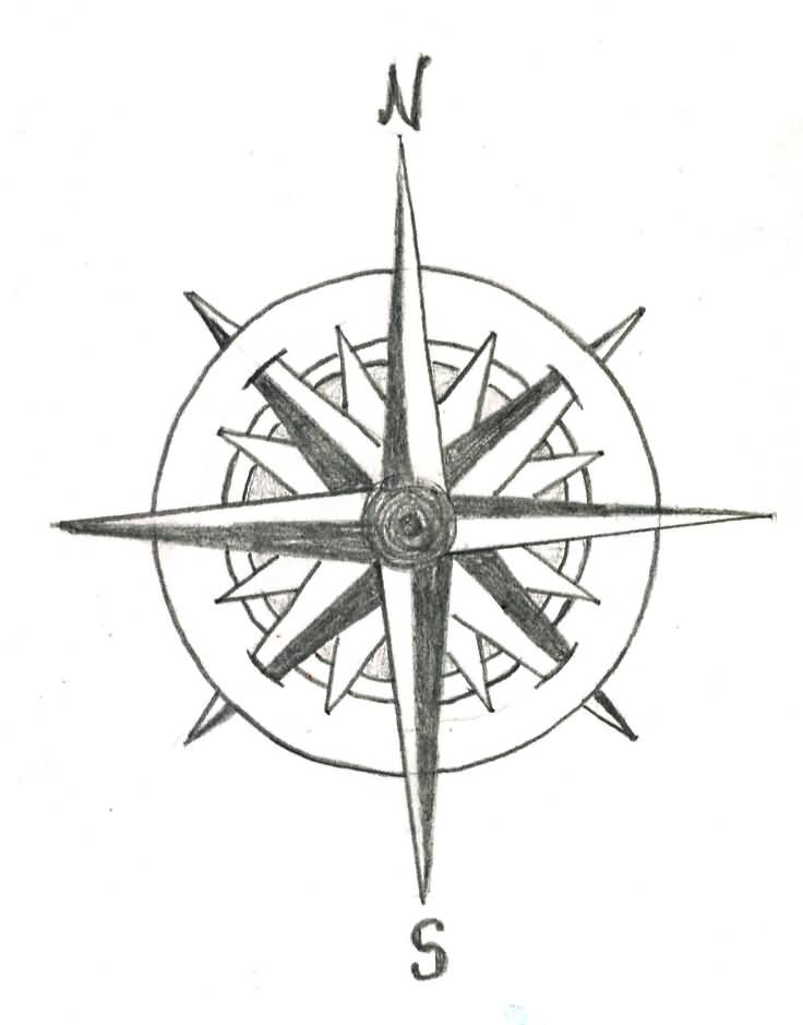 736x939 Compass Tattoos Designs, Ideas And Meaning Tattoos For You - Compass Tattoo Drawing