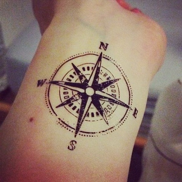 600x600 Awesome Compass Tattoo Ideas - Compass Tattoo Drawing