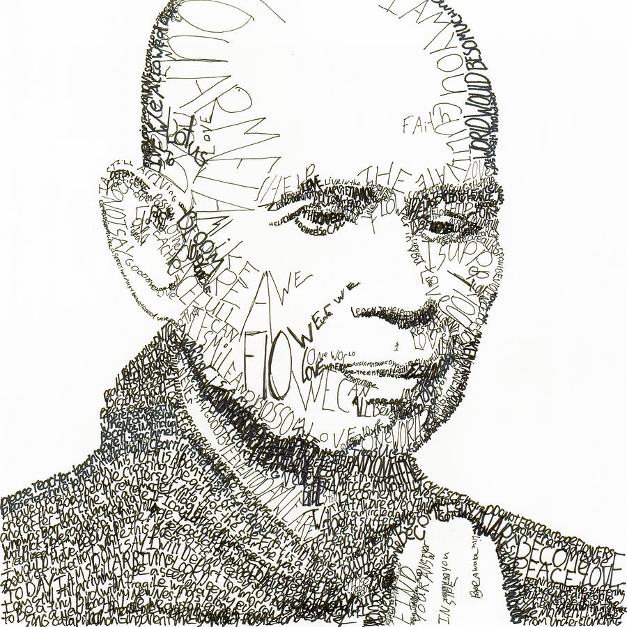900x900 Thich Nhat Hanh Drawing - Compassion Drawing