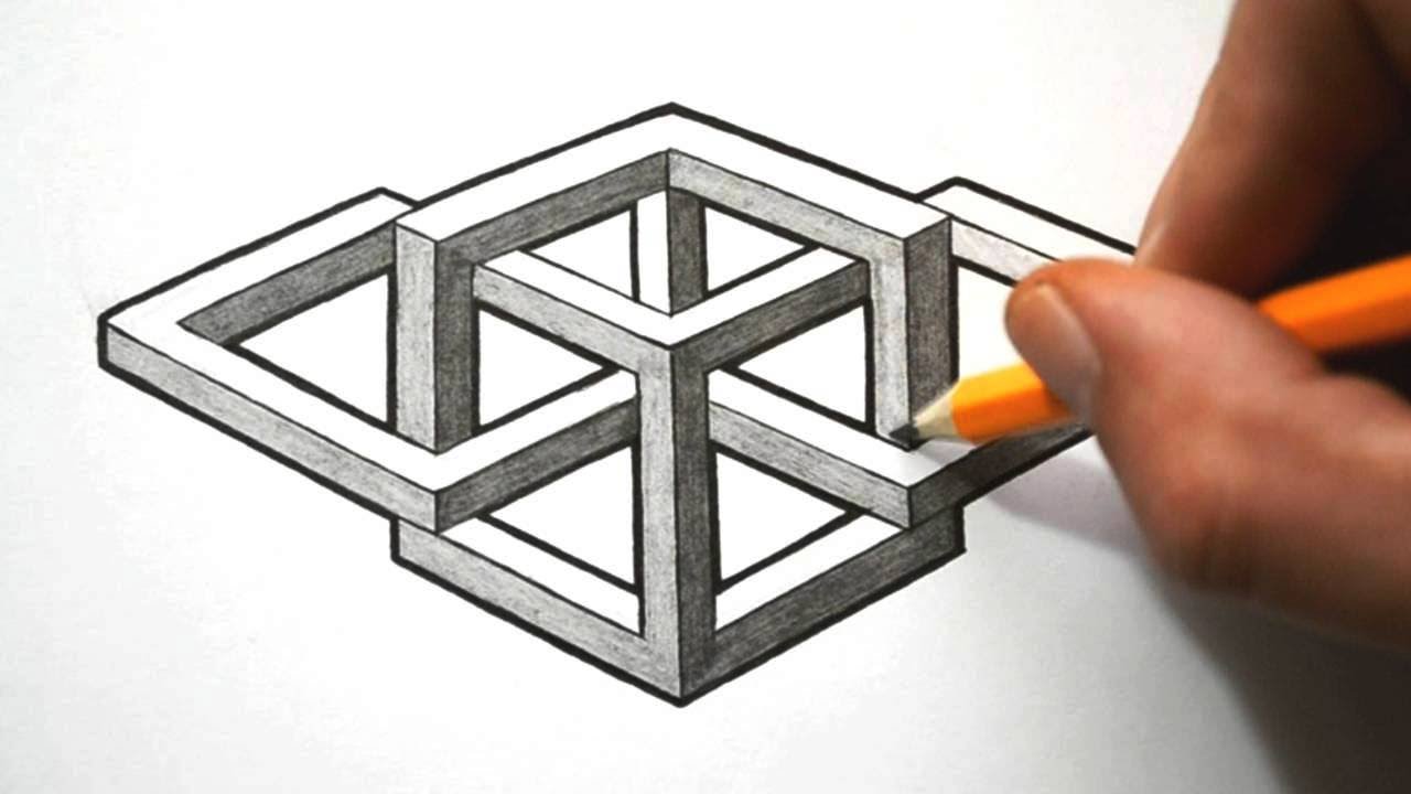 1280x720 How To Draw A Complex Impossible Shape - Complex Drawings