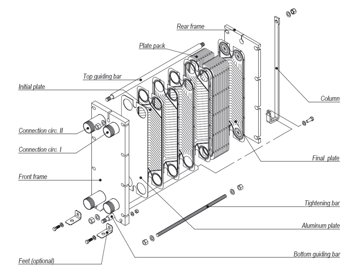 1169x921 Cipriani Heat Exchangers - Component Drawing