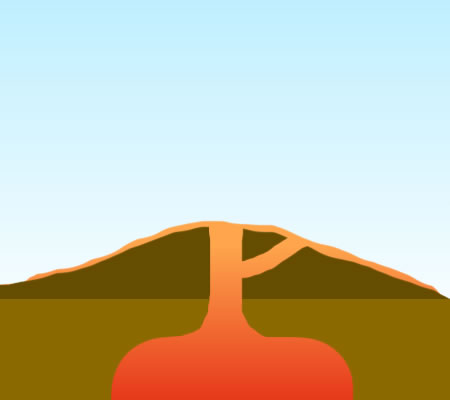 450x400 What Are The Different Types Of Volcano - Composite Volcano Drawing