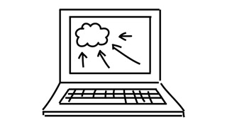 320x180 cloud computer line drawing illustration animation - Computer Animation Drawing
