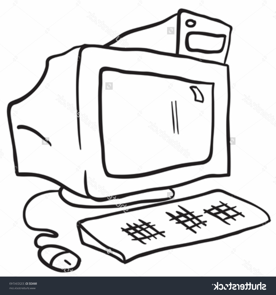 960x1024 Computer Cartoon Drawing - Computer Cartoon Drawing
