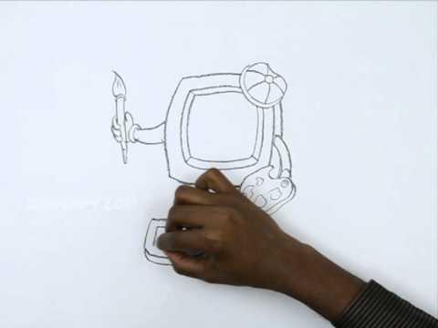480x360 How To Draw A Cartoon Computer - Computer Cartoon Drawing