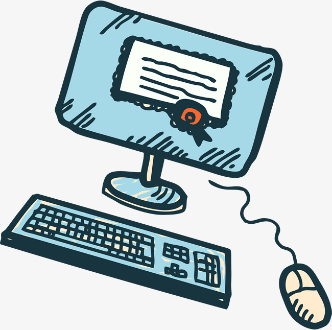 650x646 Cartoon Hand Drawing Computer, Cartoon Vector, Hand Vector - Computer Cartoon Drawing