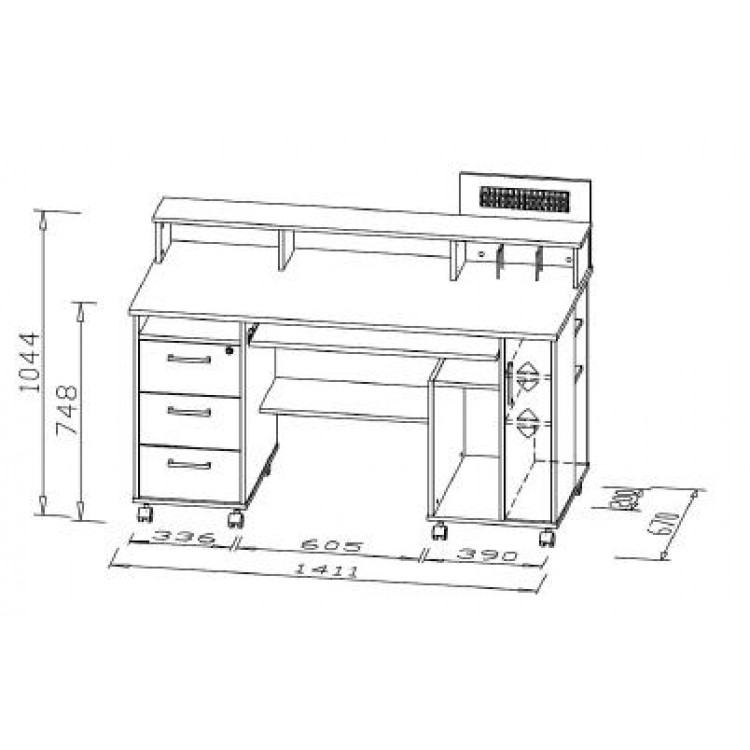 750x750 Table Drawing Computer For Free Download - Computer Desk Drawing