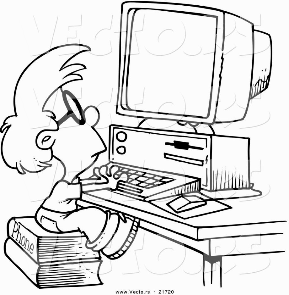 921x938 coloring computer coloring pages computer drawing, kids - Computer Drawing For Kids
