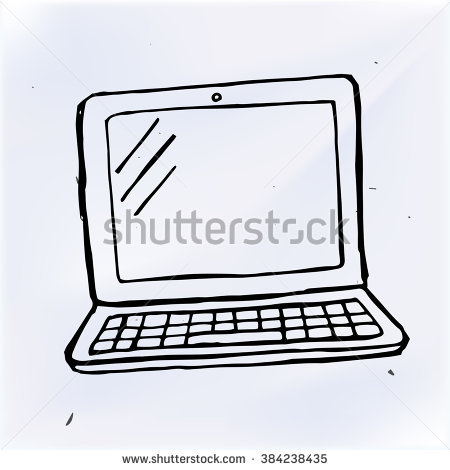 450x470 Hand Drawn Computer Keyboard Picture Transparent Download - Computer Drawing Pictures